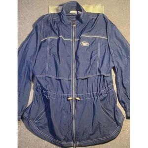 REEBOK VINTAGE Zip‎ Up WINDBREAKER Jacket Men's LARGE BLUE